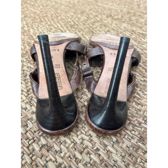 CELINE 2001 brown leather heels - Picture 6 of 9